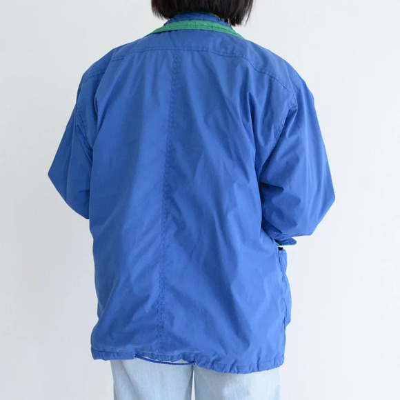 Vintage Sport Mobility Blue w Green Line Zip Up Ski Winter Jacket Coat S - Picture 3 of 14